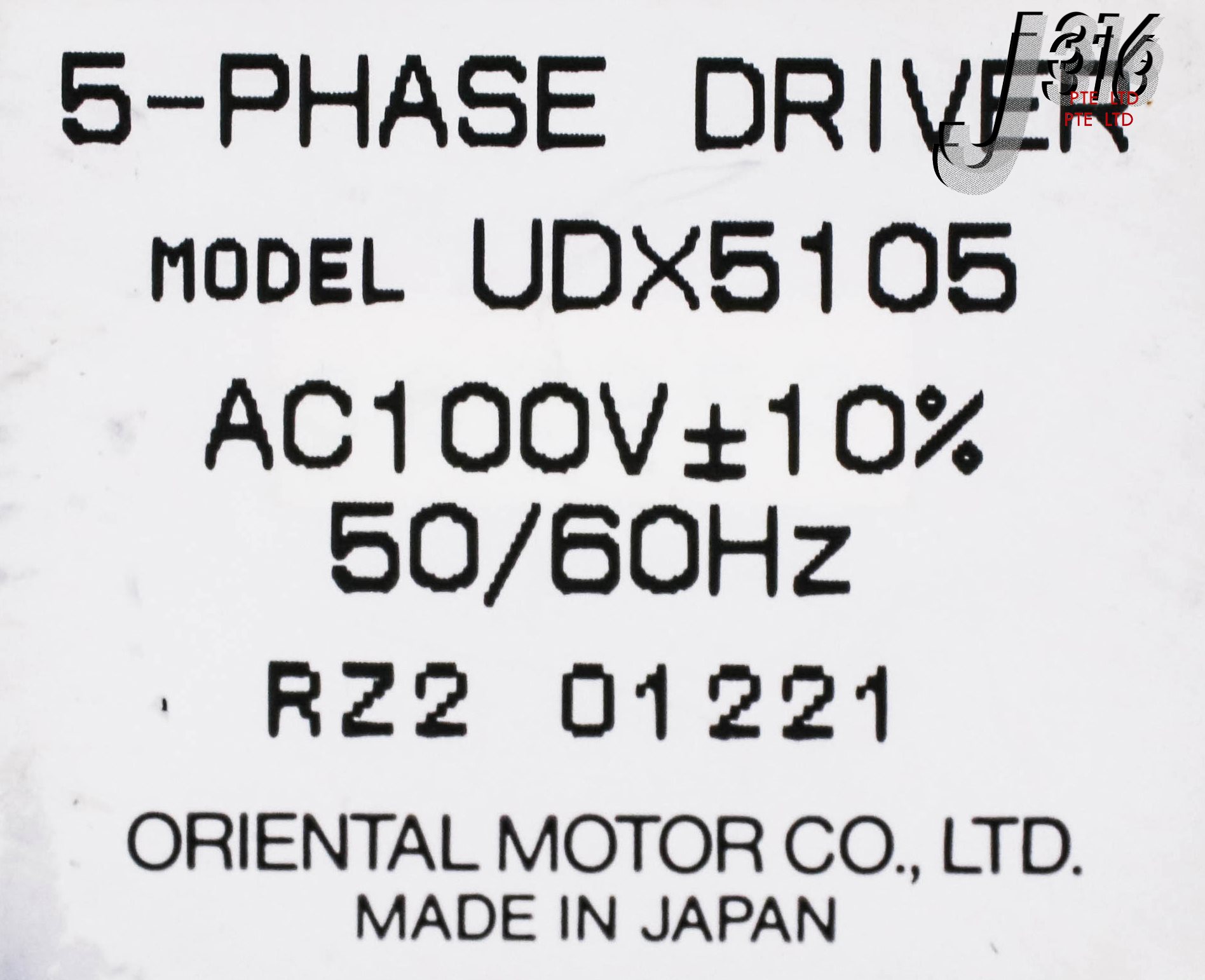 専用5 13346 VEXTA 5Ø STEPPING MOTOR DRIVER, 100VAC, 50/60HZ UDX5105 | eBay